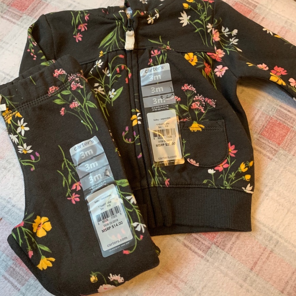 Cute floral sweat suit
